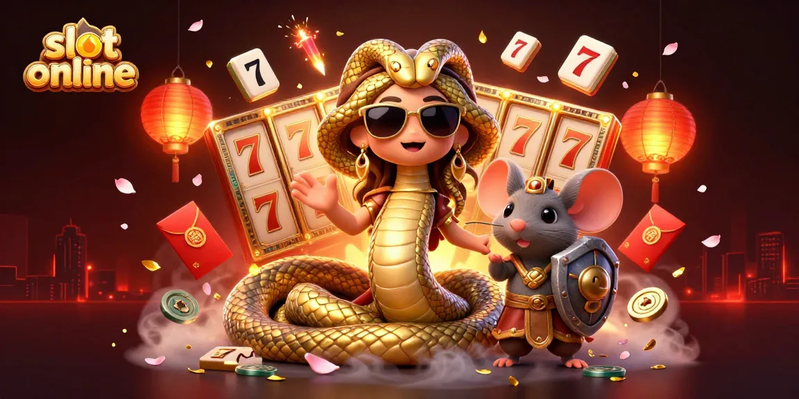 Mainkan slot online dengan Medusa dan mouse pejuang dalam ilustrasi 3D yang meriah.