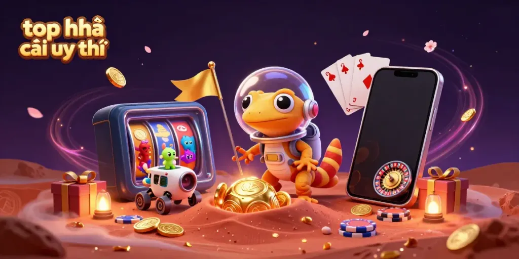 Experience thrilling gaming with the top nhà cái uy tín in a vibrant Martian casino scene