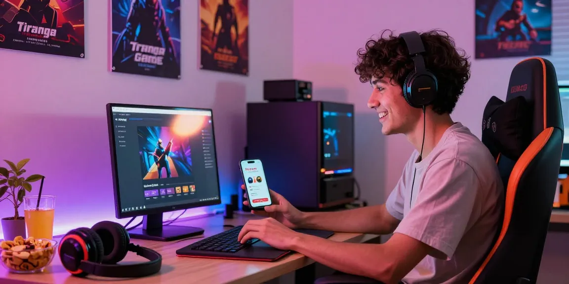 Tiranga Game online gaming enthusiast engaging in a vibrant home setup.