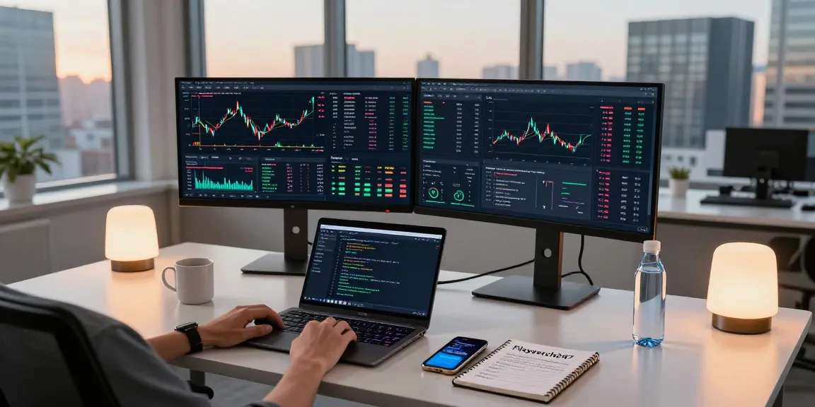 Playexch247 trading platform with real-time crypto charts and DeFi metrics in a modern workspace.