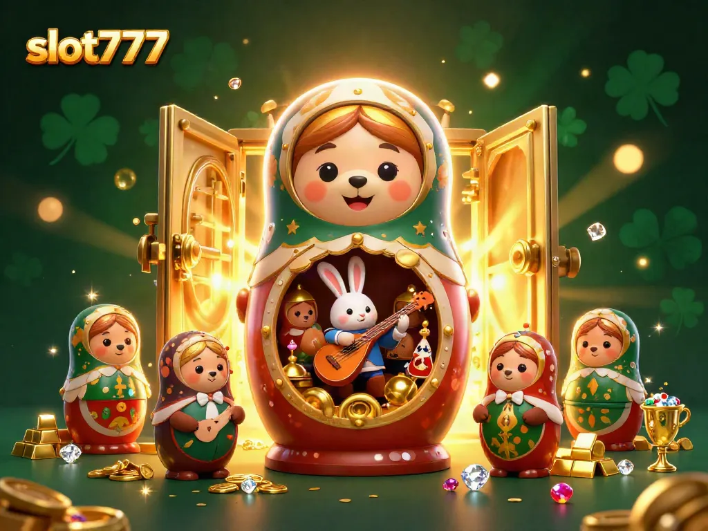 Memenangkan permainan slot777 dengan tumpukan koin emas dan gemerlap lampu dalam ilustrasi kasino yang penuh warna.