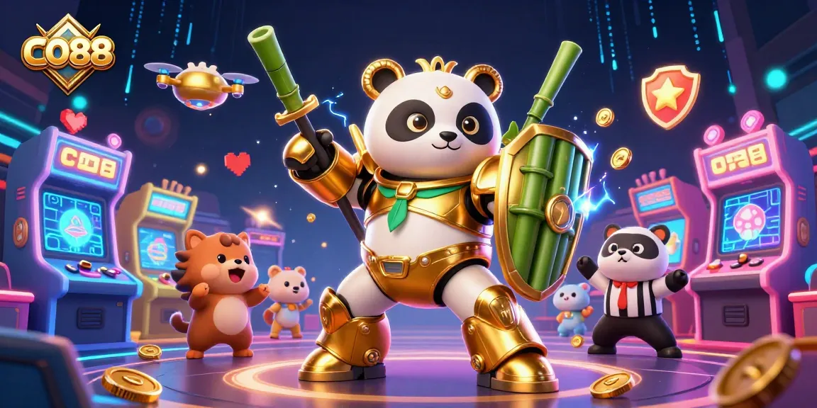 Engage with CO88's exciting gaming world, featuring vibrant characters and thrilling casino action.