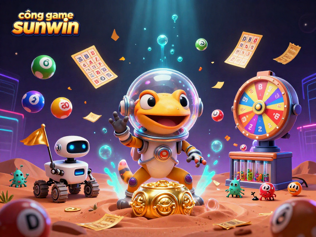 Experience the excitement of cổng game sunwin with a Martian gecko and dynamic casino elements