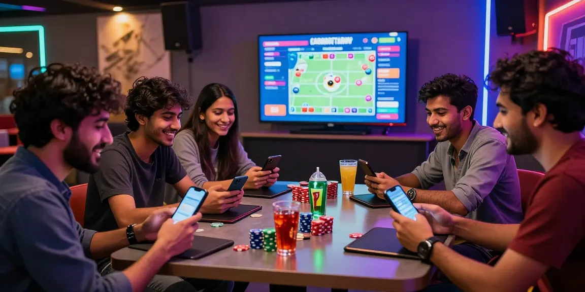 Exciting gaming atmosphere at https://cardrummy.io/ with friends enjoying Card Rummy gameplay.