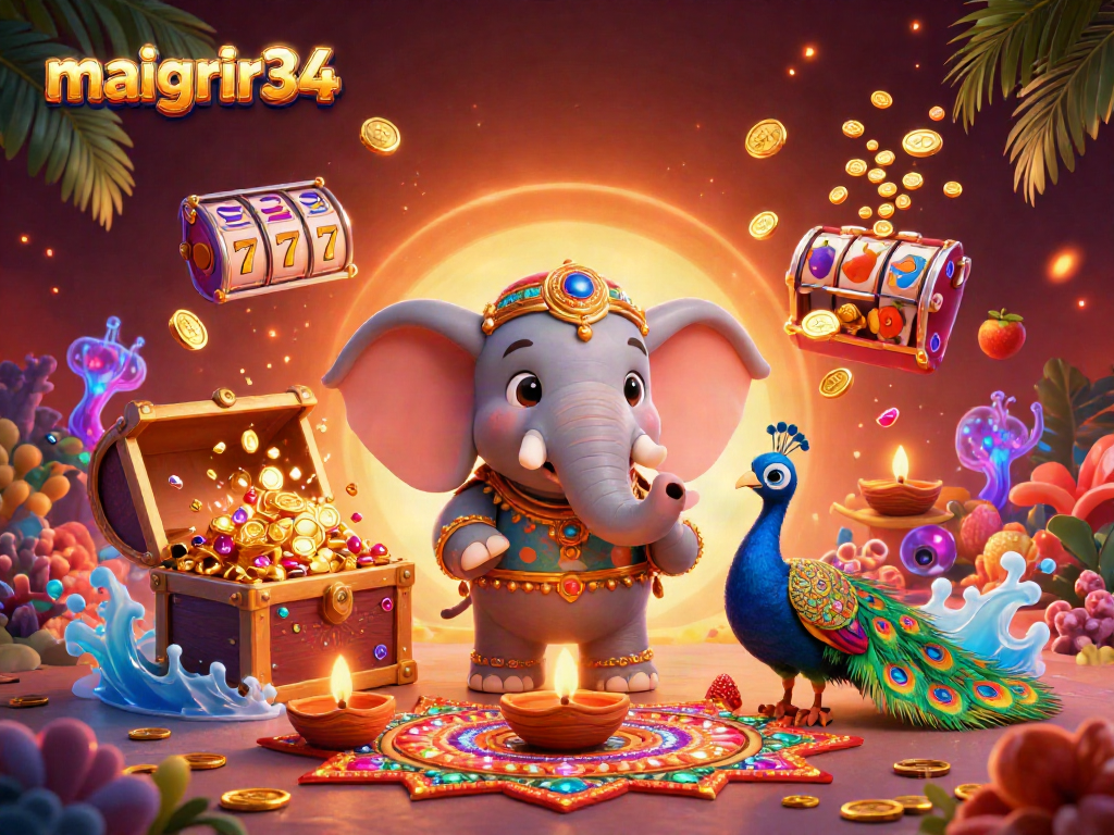 maigrir34 : Gagnez des machines à sous avec l'éléphant coloré et des éléments de casino