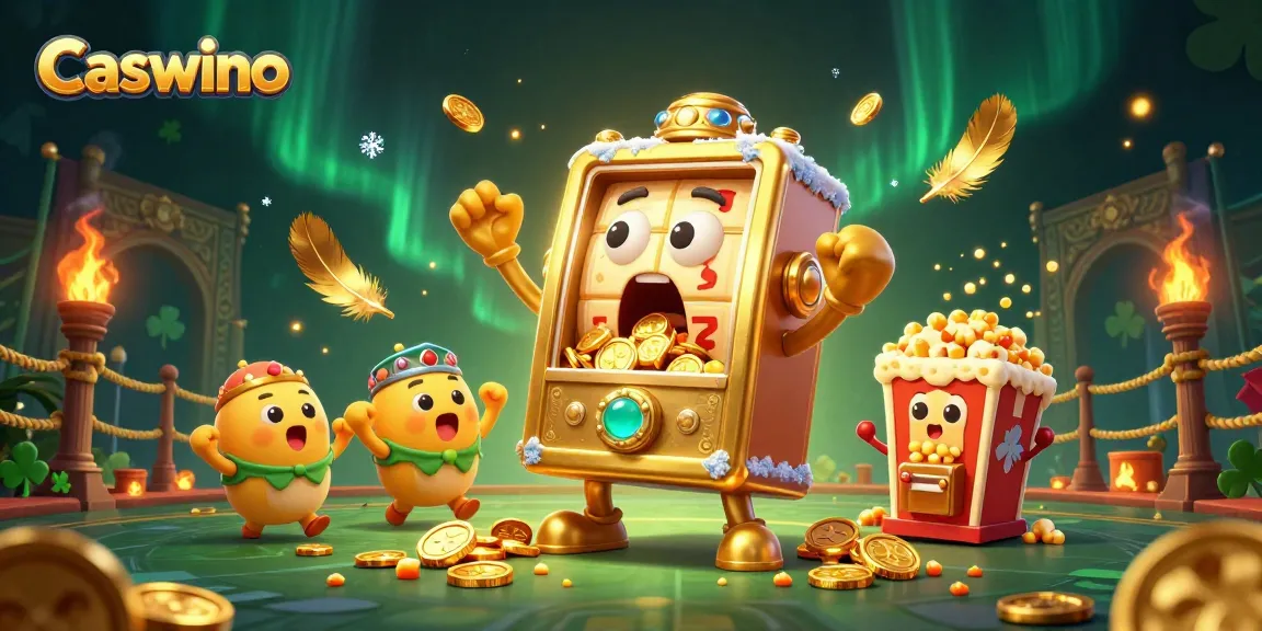 Caswino slot machine surprises players with a jackpot amid a vibrant casino scene