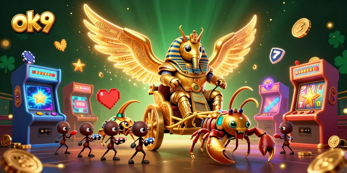 Experience the excitement with ok9’s thrilling casino environment, showcasing vibrant characters and dynamic gaming elements.
