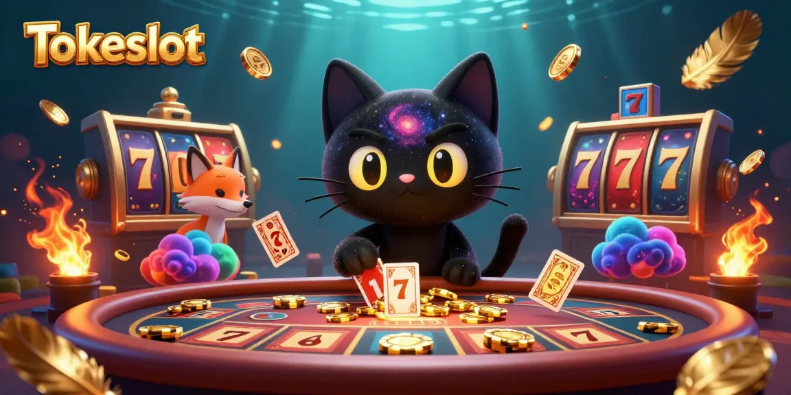Tokeslot immerses players into a vibrant casino adventure with its cosmic characters and engaging slot elements.
