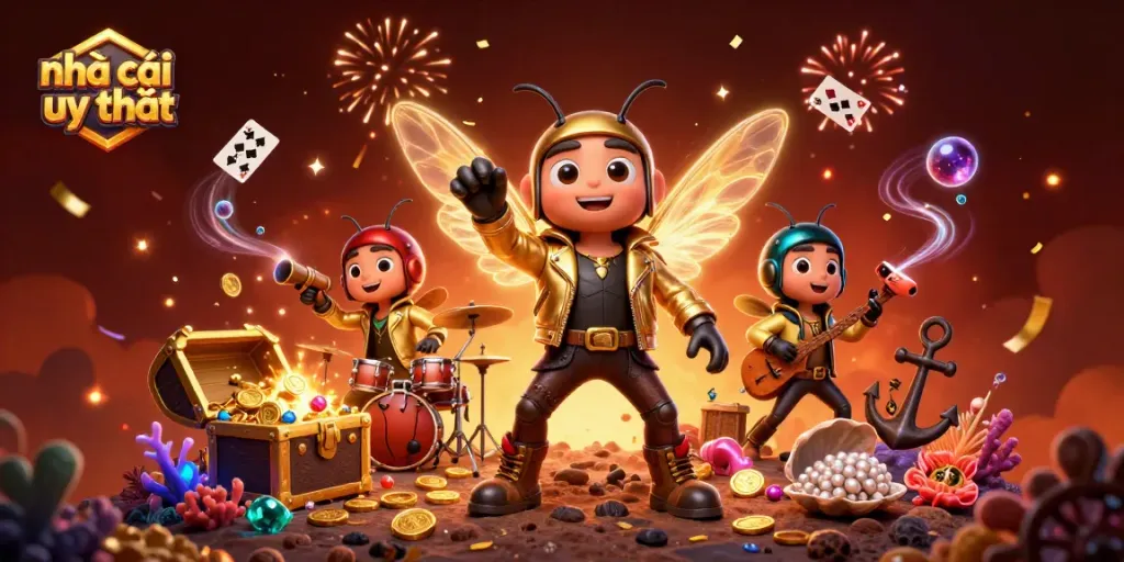 Experience thrilling bets with nhà cái uy tín amid vibrant casino visuals and winning elements.