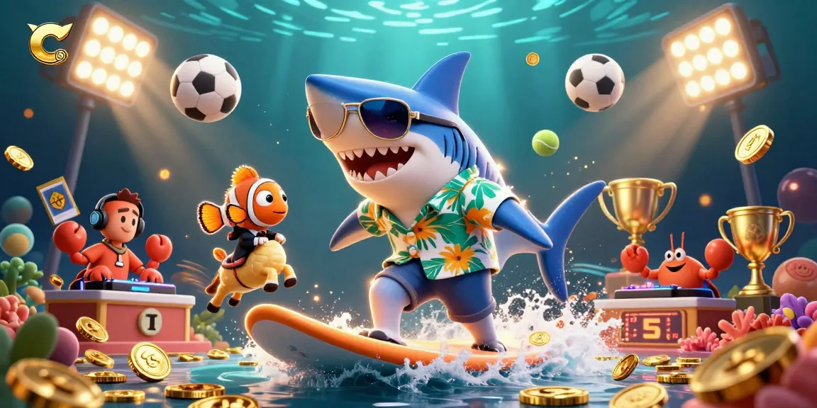 Experience the thrill of C168 with a vibrant underwater casino scene filled with dynamic gambling elements.