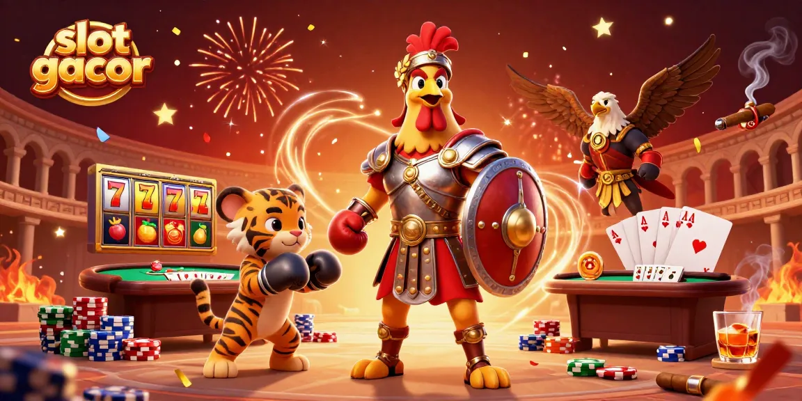 Engage with thrilling slot gacor gameplay in this vibrant 3D casino illustration.
