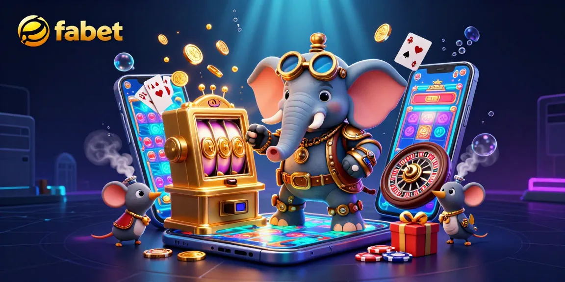 Spin the vibrant reels at fabet, with an enchanting steampunk elephant engineer at the slot machine.