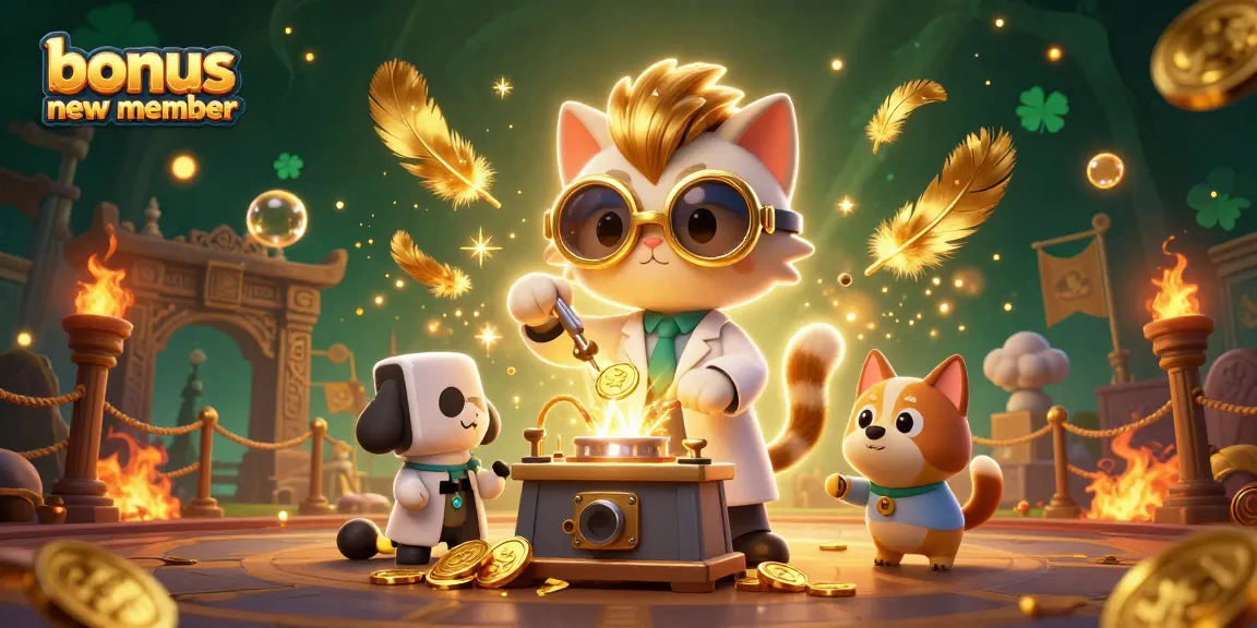 Join the excitement with our bonus new member promotion in this dynamic casino-themed illustration!