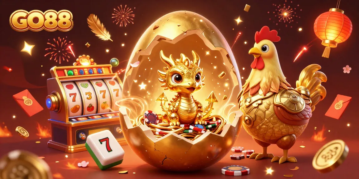 Win big with GO88's thrilling casino experience featuring golden dragon and jackpot elements.