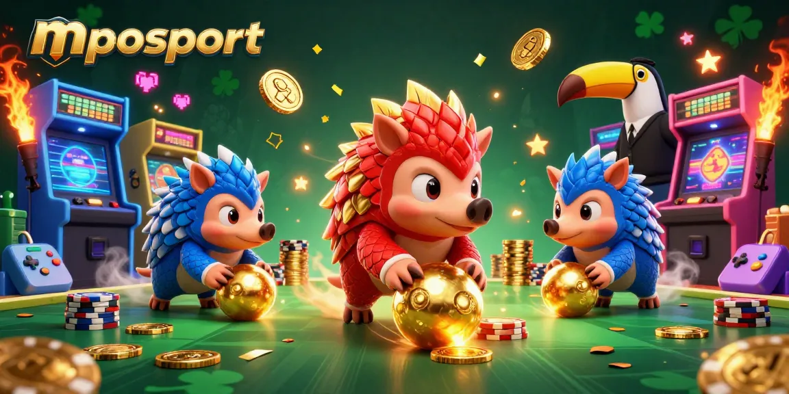 Experience excitement with mposport as rival pangolins roll gold balls and bowl through poker chips!