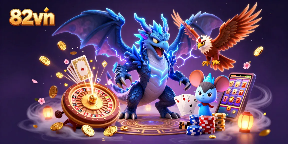 Join the thrill of 82vn with electrifying casino action from legendary creatures and vibrant gaming elements.