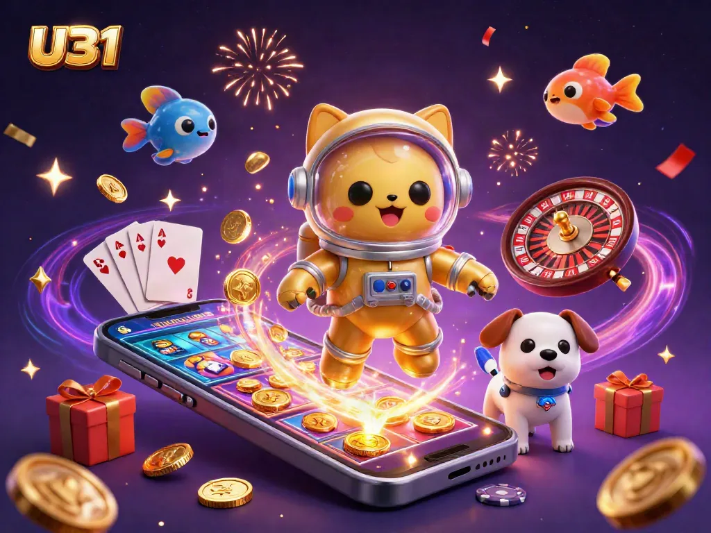 Engage with U31 in a vibrant, cosmic slot adventure featuring unique characters and casino elements.