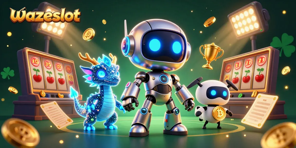 Experience winning with WAZESLOT's thrilling slot machines featuring neon elements and gold coins.