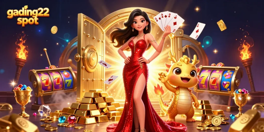 Engage in the thrilling gading22 slot action with elegant characters and vibrant game elements.