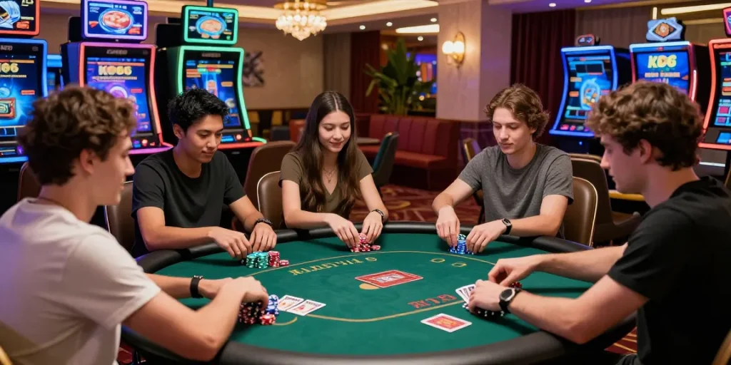 Exciting online gaming scene showcasing KO66 promotions in a vibrant casino environment.