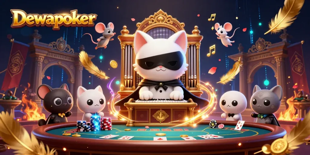 Dewapoker offers thrilling poker experiences with colorful elements in an engaging casino setting.