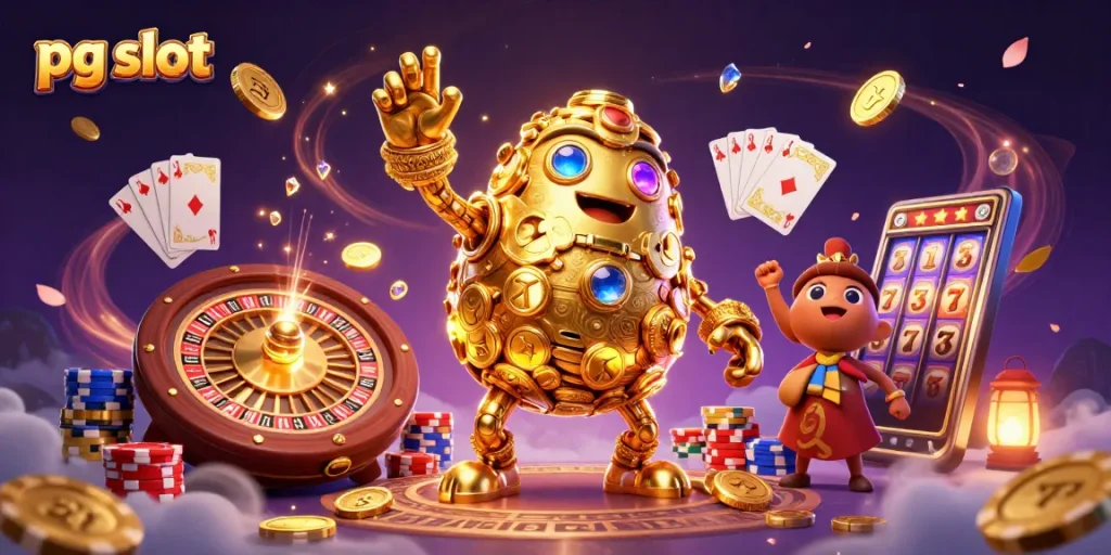 Engage with the pg slot experience featuring dynamic golden golem and casino elements.