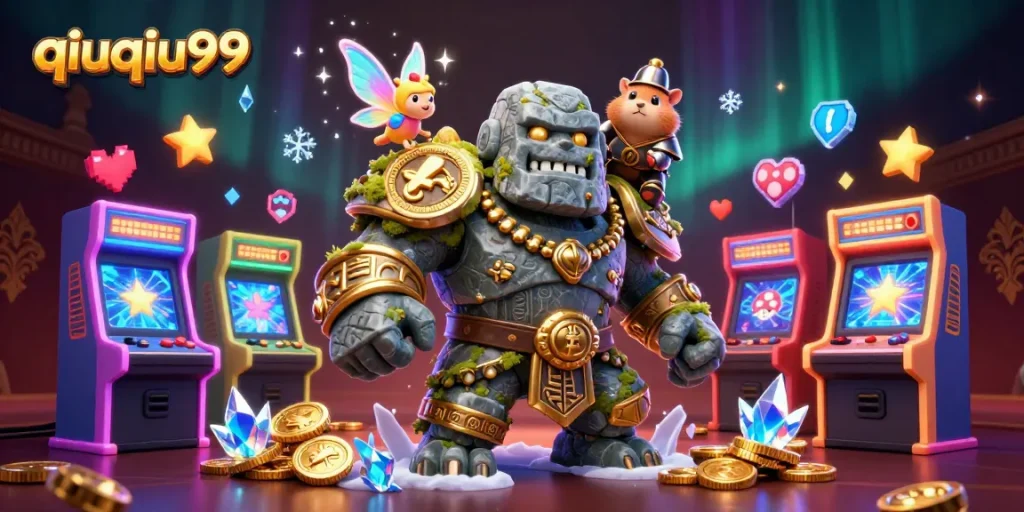 Experience the excitement of QiuQiu99 with vibrant characters and engaging gaming elements.