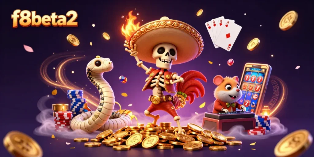Experience fun and excitement with the f8beta2 casino's thrilling games and vibrant characters.