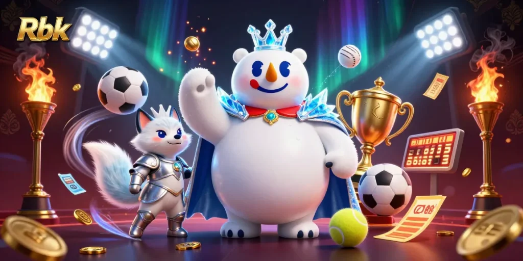 Rbk polar bear and snow fox illuminate vibrant sports betting action with dynamic elements